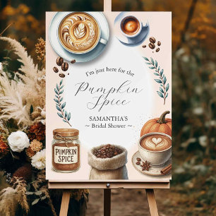 Fall Coffee Bridal Shower Pumpkin Spice Theme Foam Board