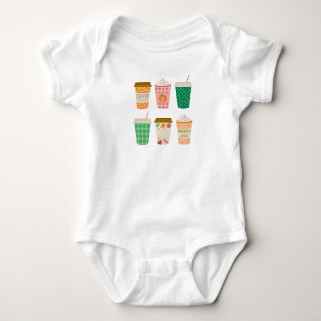 Fall Coffee Cups | Autumn Pumpkin Spice Latte  T-Shirt (Front)