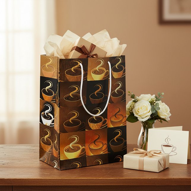 Fall coffee cups medium gift bag (Creator Uploaded)