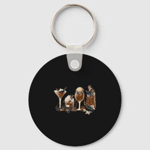 Fall Coffee Halloween Pumpkin Spice Autumn Season Keychain