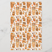 Fall Coffee Latte Pumpkin Pattern (Back)