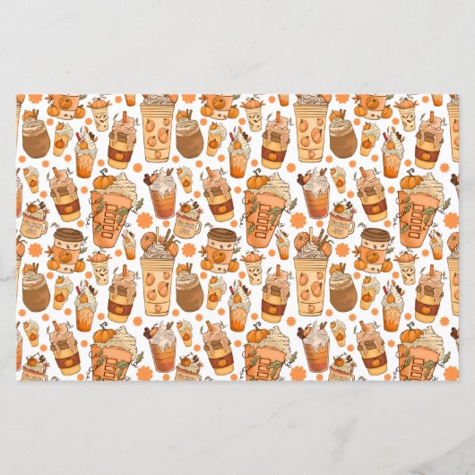 Fall Coffee Latte Pumpkin Pattern (Front)