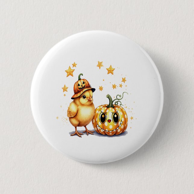 Fall Coffee pumpkin Mug with cat Button (Front)