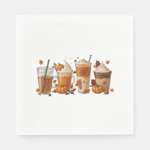 Fall Coffee Pumpkin Napkins