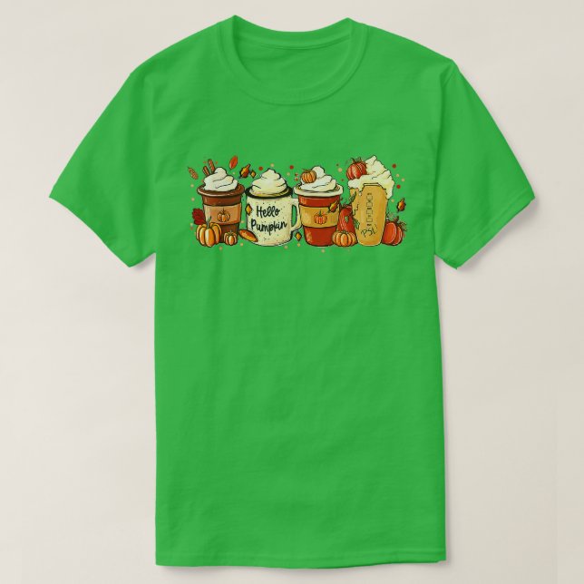 Fall Coffee Pumpkin Spice Latte Drinks Autumn Than T-Shirt (Design Front)