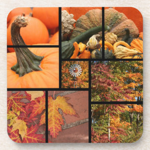 Fall Collage Beverage Coaster