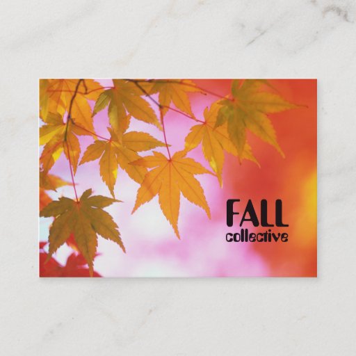 Customizable Fall Collective Chubby Business Cards