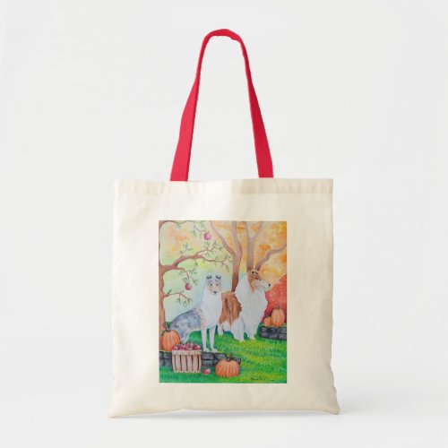 Fall Collies Tote Bag