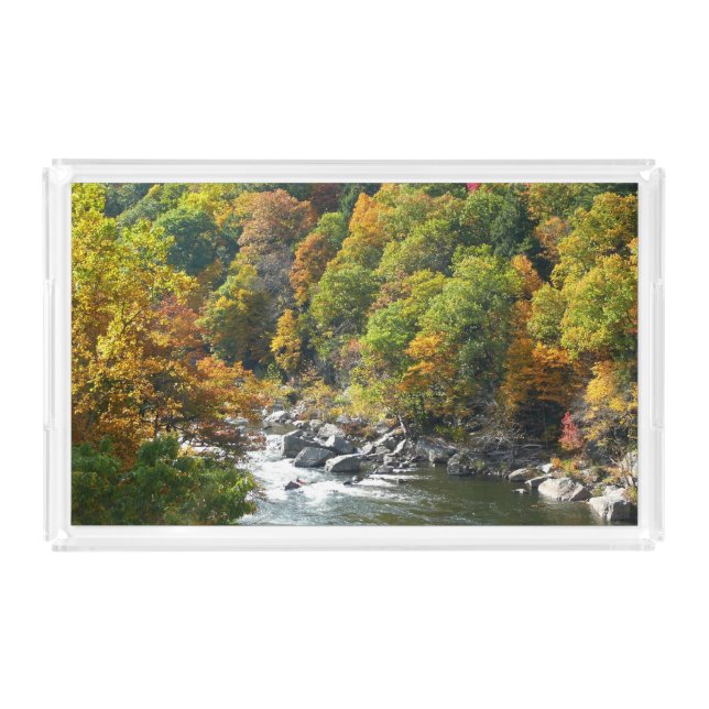 Fall Color at Ohiopyle State Park Acrylic Tray (Front)
