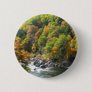 Fall Color at Ohiopyle State Park Pinback Button