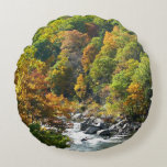 Fall Color at Ohiopyle State Park Round Pillow