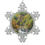 Fall Color at Ohiopyle State Park Snowflake Pewter Christmas Ornament