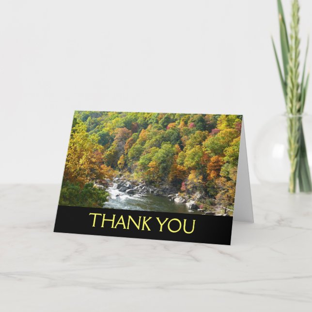 Fall Color at Ohiopyle State Park Thank You Card (Front)