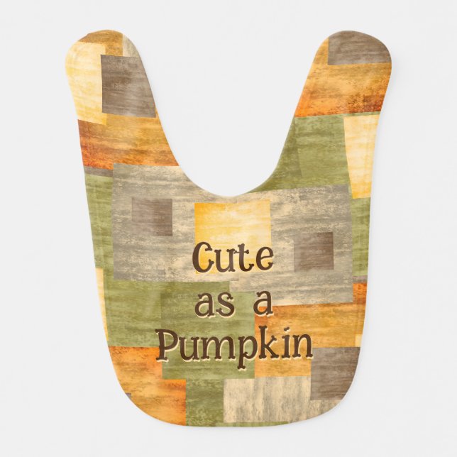 Fall Color Blocks Baby Bib (Front)