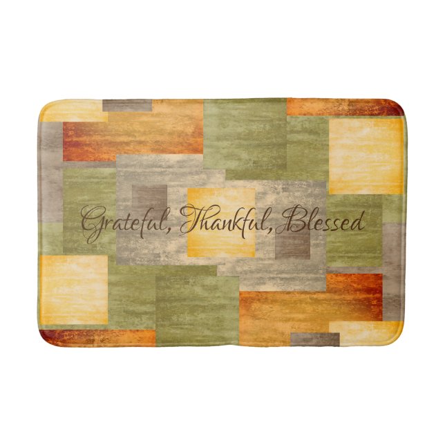 Fall Color Blocks Bath Mat (Front)
