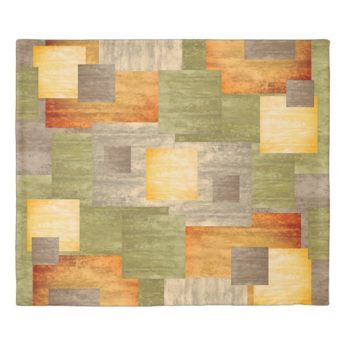 Fall Color Blocks Duvet Cover