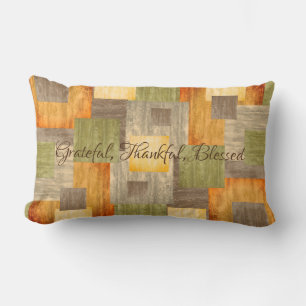 Fall Color Blocks Lumbar Pillow