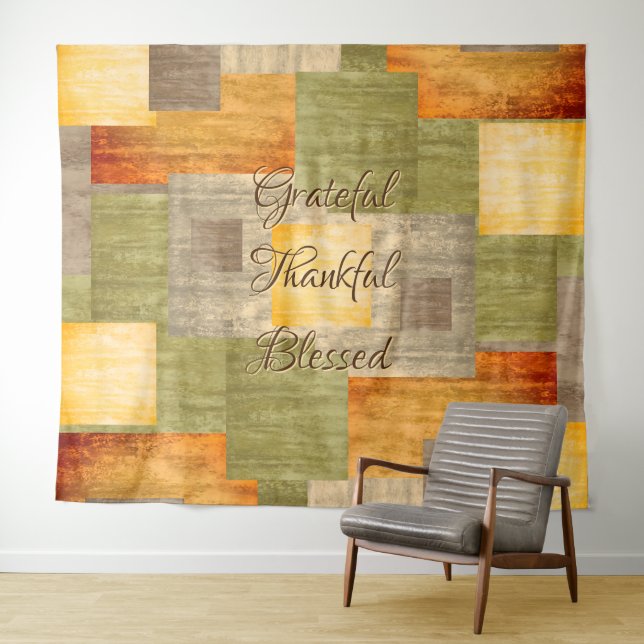 Fall Color Blocks Tapestry (In Situ (Horizontal))