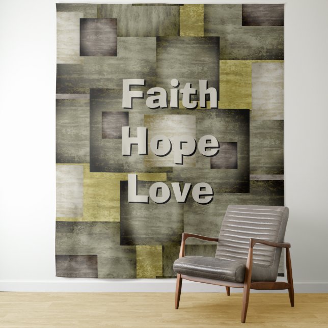 Fall Color Blocks Tapestry (In Situ)