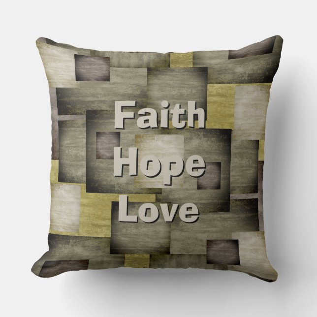 Fall Color Blocks Throw Pillow (Front)