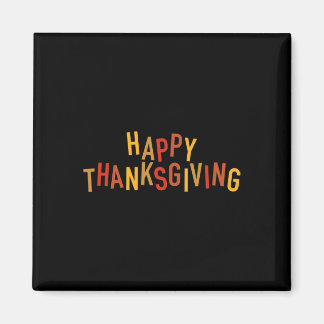 Fall Color Cute Adorable Happy Thanksgiving Design Magnet