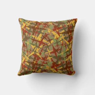 Fall Color Fun With Stars Throw Pillow