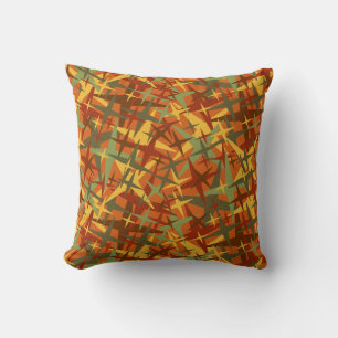 Fall Color Fun with Stars Throw Pillow