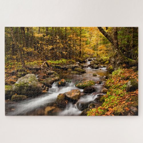 Fall Color Jefferson Brook  White Mountains Jigsaw Puzzle