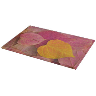 Fall color on Forest Pansy Redbud fallen Cutting Board