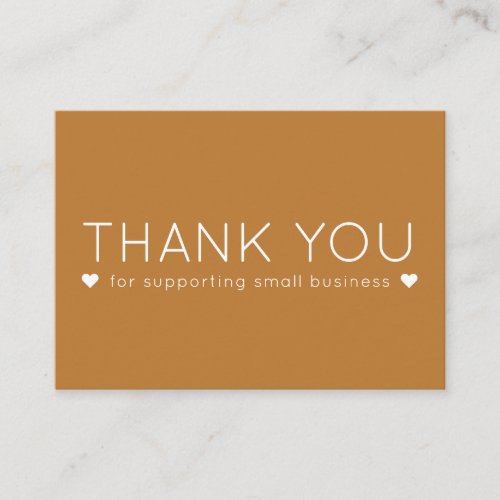 Fall Color Simple Modern Thank you Business Cards