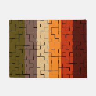 Fall Color Stripes Doormat