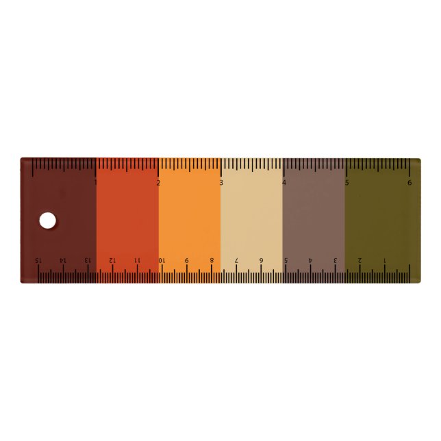 Fall Color Stripes Ruler (Front)