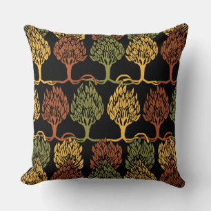Fall Color Trees Throw Pillow