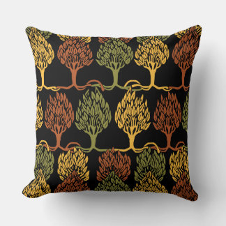 Fall Color Trees Throw Pillow