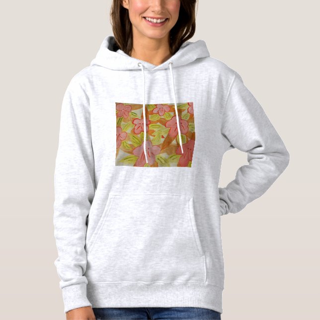 Fall Colored Flowers Hoodie (Front)