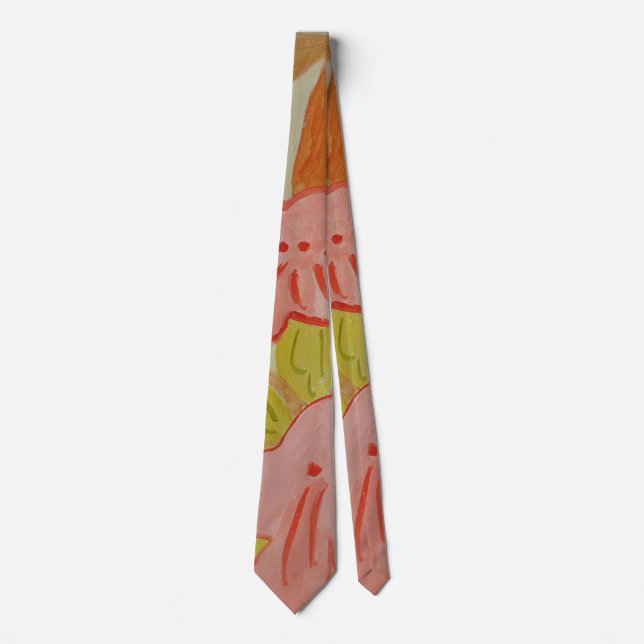 Fall Colored Flowers Neck Tie (Front)