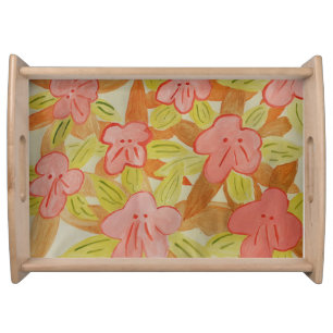 Fall Colored Flowers Serving Tray