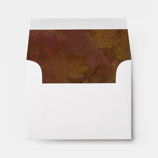 Fall Colored Maple Leaves RSVP Response Card Envelope (Back (Bottom))