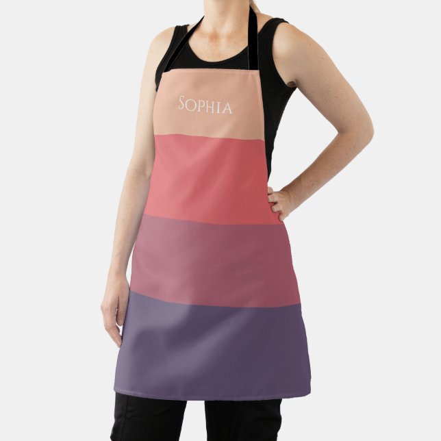 Fall Colored Stripes- Apron (Insitu)
