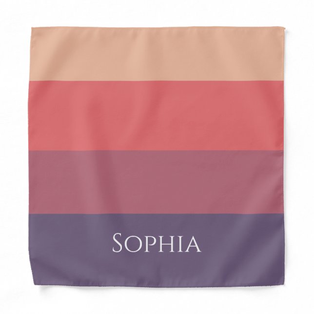 Fall Colored Stripes- Bandana (Front)