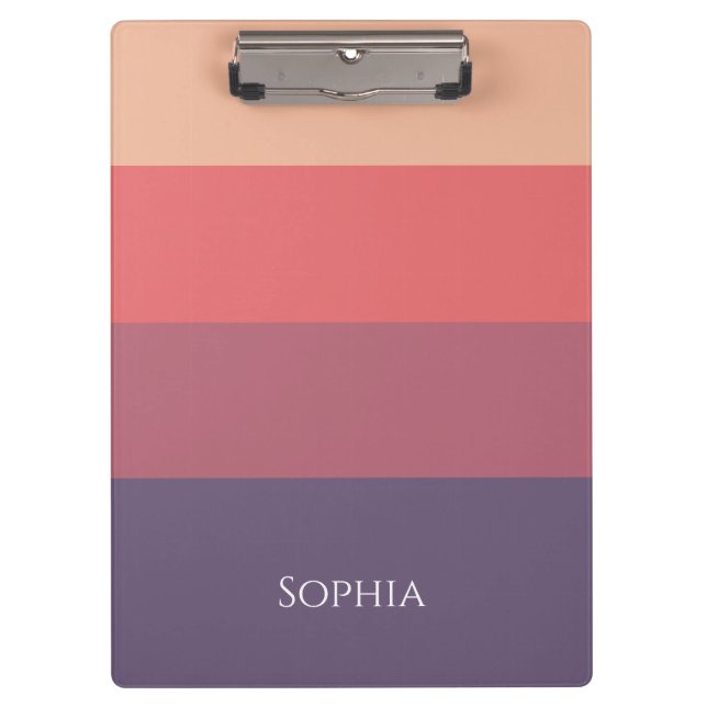Fall Colored Stripes- Clipboard (Front)