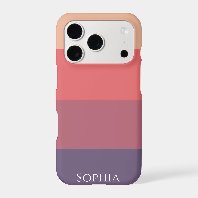 Fall Colored Stripes- Iphone Case (Back)