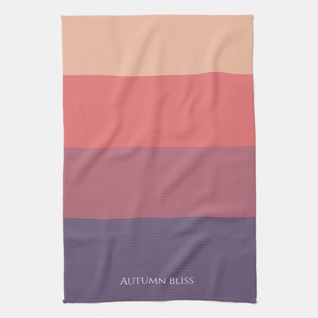 Fall Colored Stripes- Kitchen Towel (Vertical)