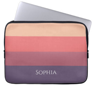 Fall Colored Stripes- Laptop Sleeve