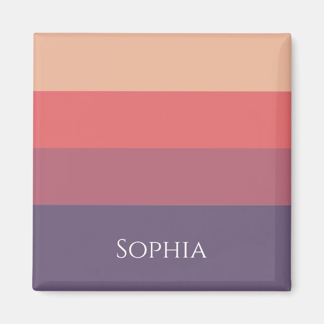 Fall Colored Stripes-  Magnet (Front)