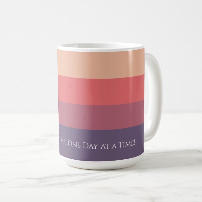 Fall Colored Stripes-Motivational-Mug Coffee Mug (Front Right)