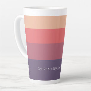 Fall Colored Stripes-Motivational-Mug Latte Mug