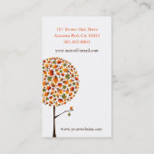 Fall Colorful Leaves Autumn Pop Tree Nature Modern Business Card (Back)