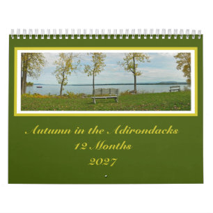 Fall Colors Adirondack 12 Month Calendar