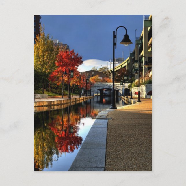 Fall Colors Along The Canal Postcard (Front)